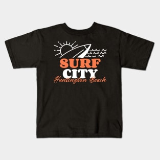 Surf City Huntington Beach USA Kids T-Shirt